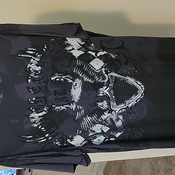 ROAR ENOUGH EXCUSES STUDDED SHIRT....XL - Picture 7 of 12